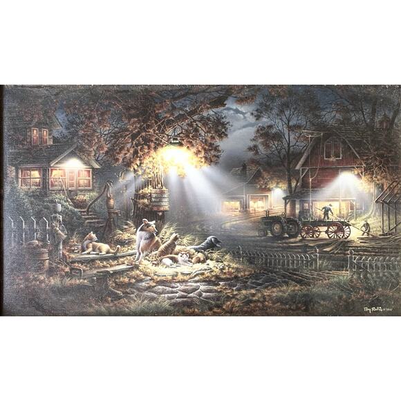 2001 Terry Redlins “Our Friends” Wooden Framed Giclée Print 14”X10” - Picture 3 of 8